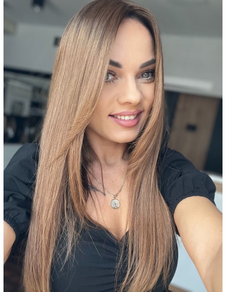 "JUSTI 55 CM" TOPPER Z WŁOSÓW NATURALNYCH