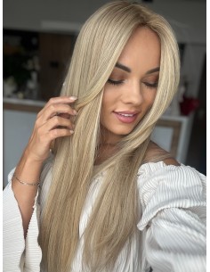 VELIRA 55-60 CM "DŁUGI TOPPER Z WŁOSÓW NATURALNYCH Z GRZYWKĄ HOLLYWOOD 2
