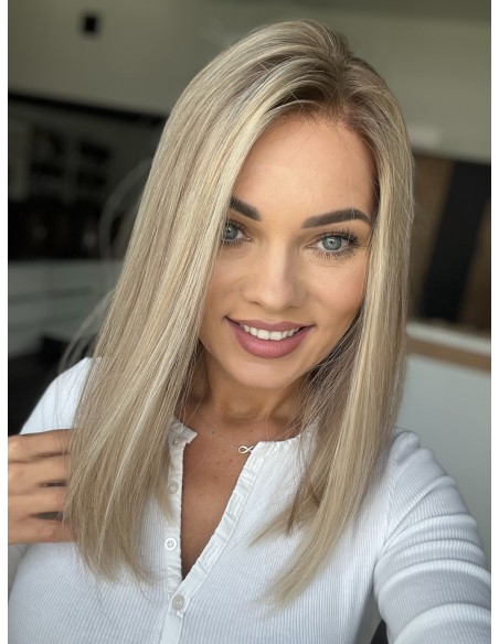 "ANIA 40 CM "M"  "LACE TOP PERUKA Z WŁOSÓW NATURALNYCH  PREMIUM