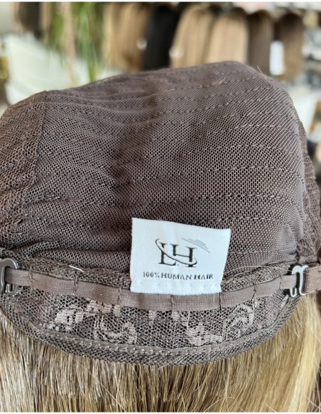 "MILENA 45 CM "M" DŁUGA PERUKA Z WŁOSÓW NATURALNYCH  PREMIUM   -MIKROSKÓRA
