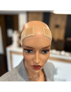 Opaska welurowa pod perukę lace front-beżowa 2