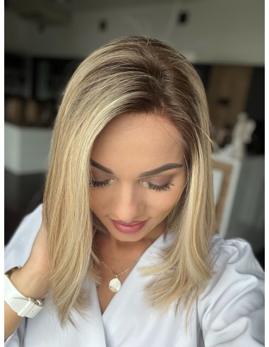 MILENA 35  LACE FRONT PERUKA Z WŁOSÓW NATURALNYCH  PREMIUM   "M"