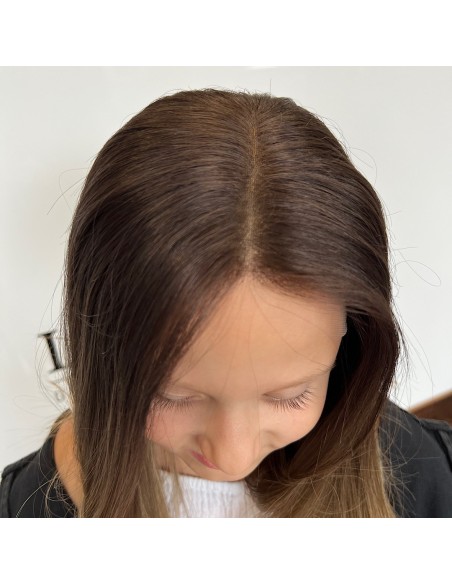 Peruka dziecięca z włosów naturalnych – ombre, lace front