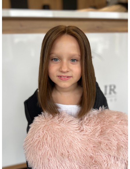 Peruka dziecięca z włosów naturalnych – ombre, lace front