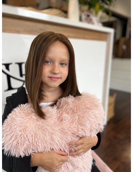 Peruka dziecięca z włosów naturalnych – ombre, lace front