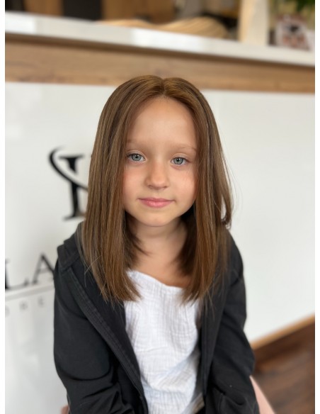 Peruka dziecięca z włosów naturalnych – ombre, lace front