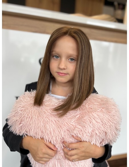 Peruka dziecięca z włosów naturalnych – ombre, lace front