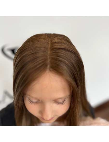Peruka dziecięca z włosów naturalnych – ombre, lace front
