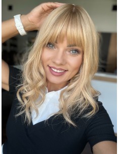 Topper Sheila 40–45 cm – blond z odrostem i grzywką, włosy naturalne