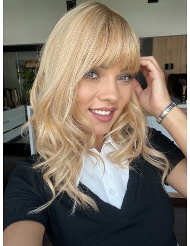 Topper Sheila 40–45 cm – blond z odrostem i grzywką, włosy naturalne