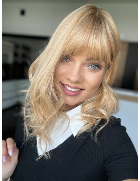 Topper Sheila GP 40–45 cm – blond z odrostem i grzywką, włosy naturalne