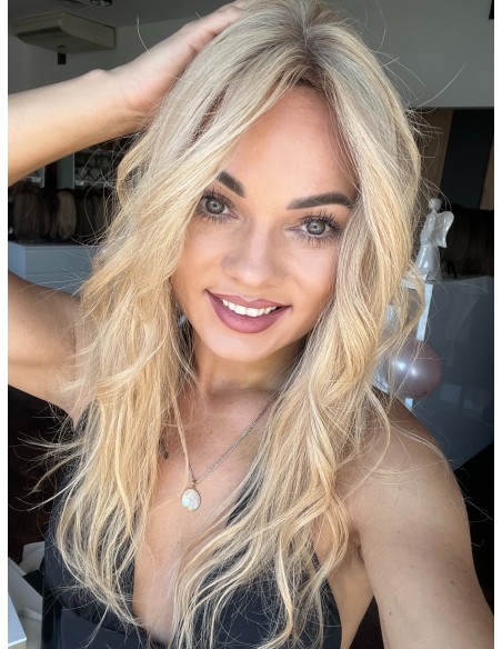 SELENE K14-45CM- BLOND TOPPER Z WŁOSÓW NATURALNYCH