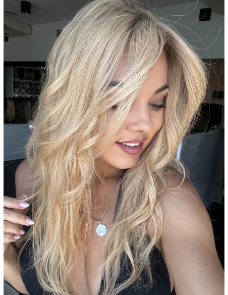 SELENE K14-45CM- BLOND TOPPER Z WŁOSÓW NATURALNYCH