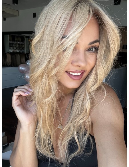 SELENE K14-45CM- BLOND TOPPER Z WŁOSÓW NATURALNYCH