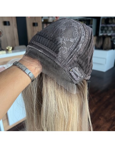 MILENA 55CM "M" DŁUGA PERUKA Z WŁOSÓW NATURALNYCH  PREMIUM  -MIKROSKÓRA