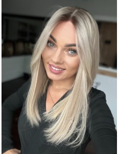ANIA 45 CM PREMIUM "M"-PERUKA LACE FRONT Z WŁOSÓW NATURALNYCH+MIKROSKÓRA 2