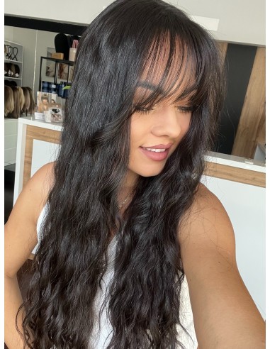 INA 70 CM" TOPPER Z WŁOSÓW NATURALNYCH  FALOWANYCH