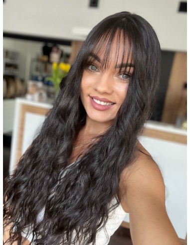 INA 70 CM" TOPPER Z WŁOSÓW NATURALNYCH  FALOWANYCH