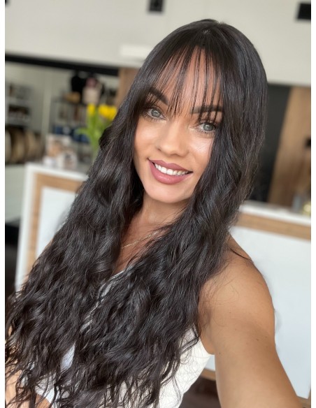 INA 70 CM" TOPPER Z WŁOSÓW NATURALNYCH  FALOWANYCH