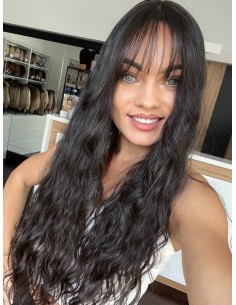 INA 70 CM" TOPPER Z WŁOSÓW NATURALNYCH  FALOWANYCH