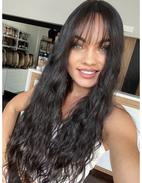 INA 70 CM" TOPPER Z WŁOSÓW NATURALNYCH  FALOWANYCH