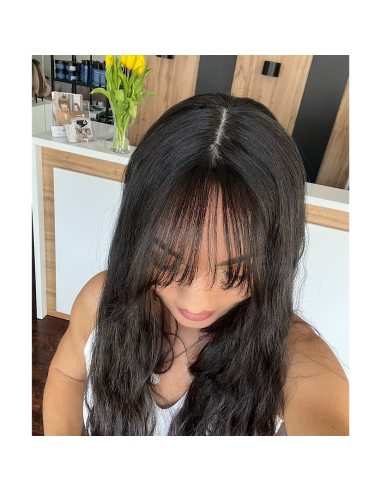 INA 70 CM" TOPPER Z WŁOSÓW NATURALNYCH  FALOWANYCH