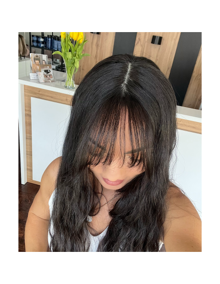 INA 70 CM" TOPPER Z WŁOSÓW NATURALNYCH  FALOWANYCH