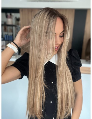 MILENA 70 CM DŁUGI TOPPER Z WŁOSÓW NATURALNYCH  PREMIUM