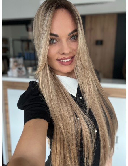 MILENA 70 CM DŁUGI TOPPER Z WŁOSÓW NATURALNYCH  PREMIUM