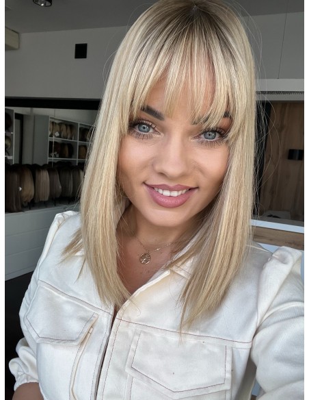 AIDA 35-40 CM GP TOPPER Z WŁOSÓW NATURALNYCH PREMIUM