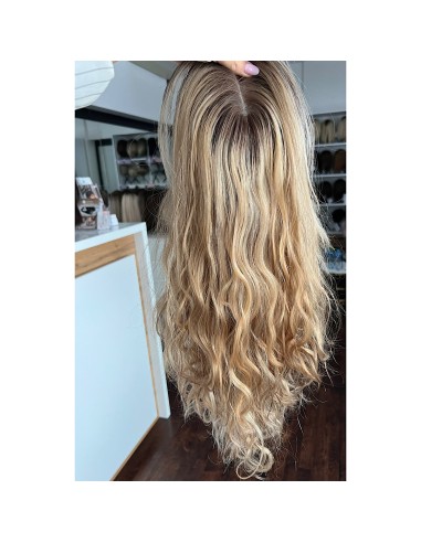 MILENA 50 CM DŁUGI TOPPER Z WŁOSÓW NATURALNYCH  KRĘCONYCH