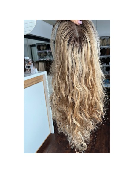 MILENA 50 CM DŁUGI TOPPER Z WŁOSÓW NATURALNYCH  KRĘCONYCH