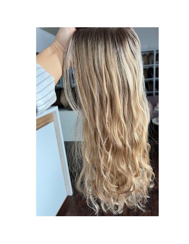 MILENA 50 CM DŁUGI TOPPER Z WŁOSÓW NATURALNYCH  KRĘCONYCH