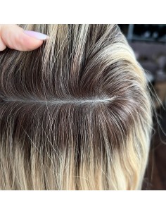 MILENA 50 CM DŁUGI TOPPER Z WŁOSÓW NATURALNYCH  KRĘCONYCH 2