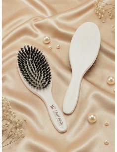 Szczotka do peruk i topperów  z włosów naturalnych  z włosia dzika Lady Hair