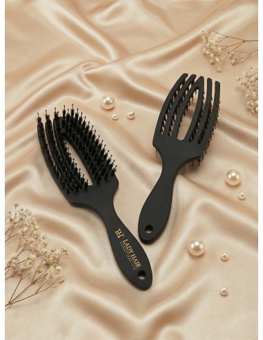 Szczotka  sygnowana do peruk i topperów z włosów naturalnych z włosiem dzika Lady Hair