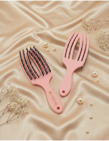 Szczotka  sygnowana do peruk i topperów z włosów naturalnych z włosiem dzika Lady Hair