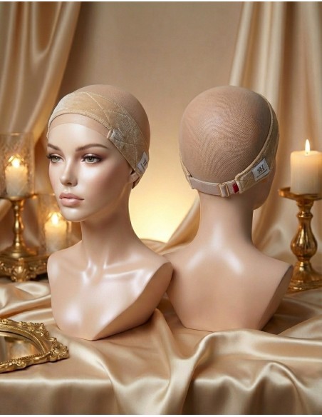 Opaska welurowa pod perukę lace front-beżowa