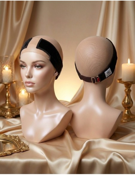 Opaska welurowa pod perukę lace front-ciemny brąz