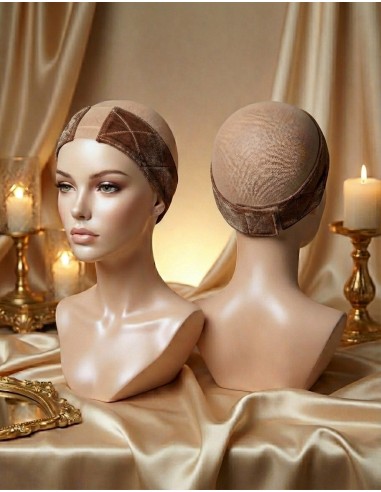 Opaska welurowa pod perukę-średni  brąz