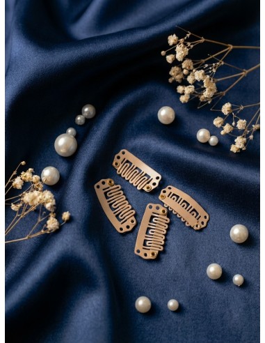 Spinki clip-in  4 sztuki-beżowe  do topperów Joni