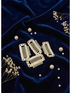 Spinki clip-in  4 sztuki-kremowy