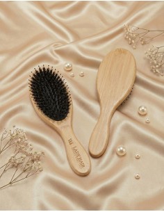 Szczotka do peruk i topperów  z włosów naturalnych z naturalnego bambusa z włosia dzika Lady Hair