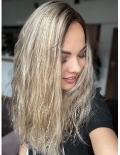 AMY 50 CM DŁUGI TOPPER Z WŁOSÓW NATURALNYCH  KRĘCONYCH 2