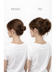 Gumka z włosów naturalnych ciepły ciemny brąz K2