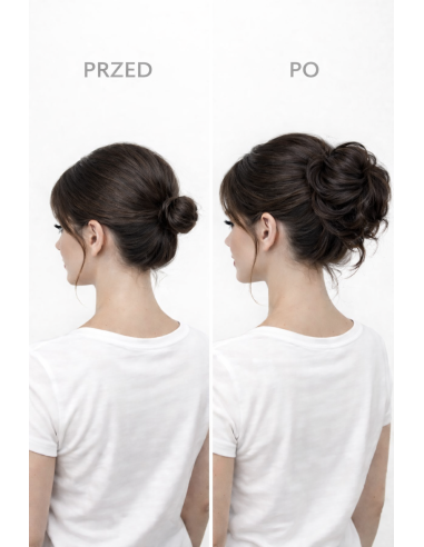 Gumka z włosów naturalnych bardzo ciemny brąz 1B