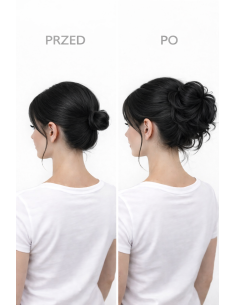 Gumka z włosów naturalnych kruczo-czarny