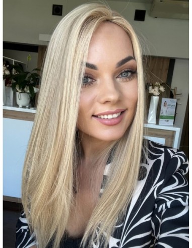 Topper Wilma 45–50 cm – baleyage blond, włosy naturalne