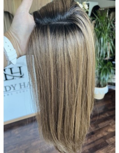 COCO-40-45 CM Z GRZYWKĄ TOPPER Z WŁOSÓW NATURALNYCH