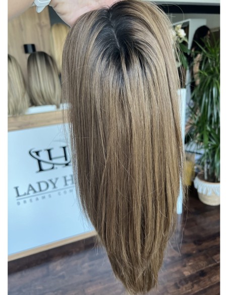 COCO-40-45 CM Z GRZYWKĄ TOPPER Z WŁOSÓW NATURALNYCH